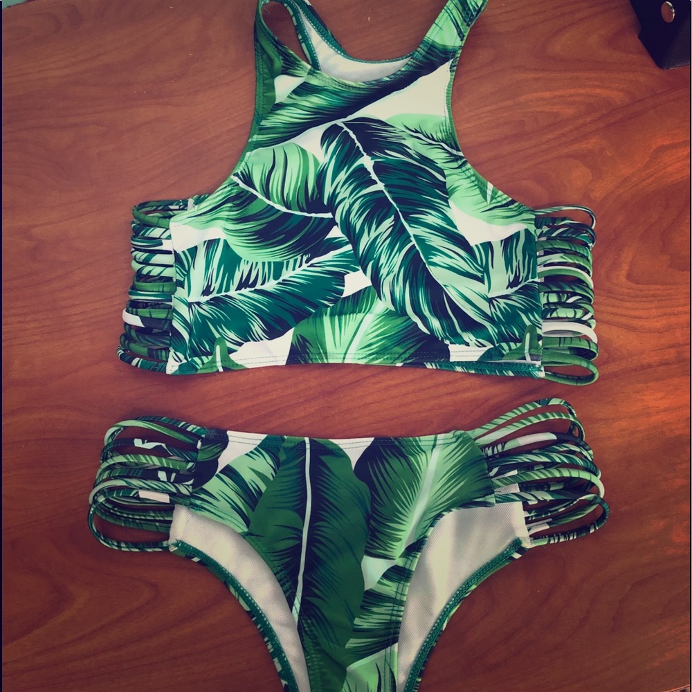 Leaf Patterned Bikini